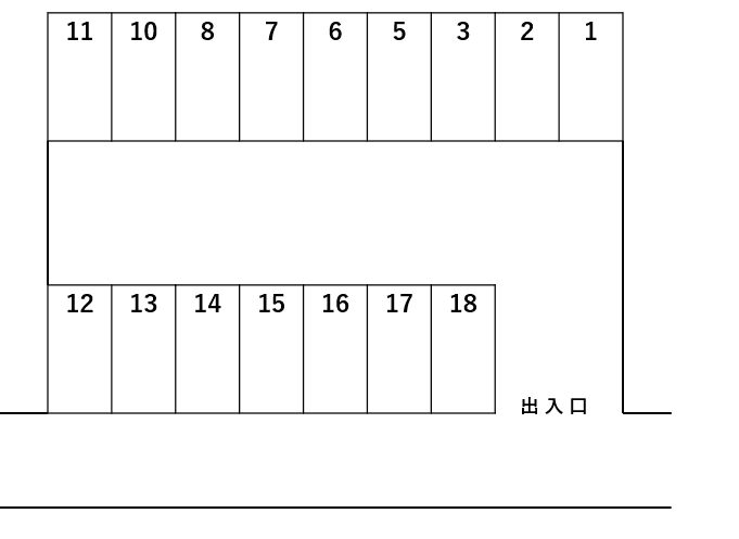 三輪野山103751駐車場の駐車配置図