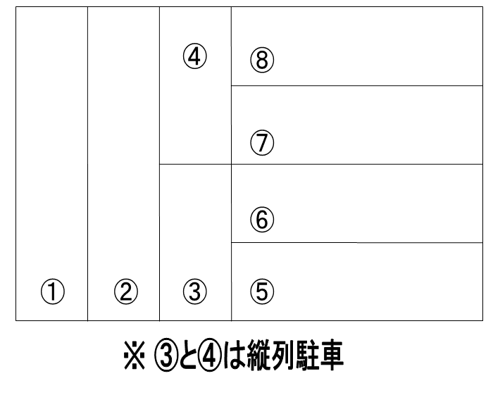 大城栄子様駐車場の駐車配置図