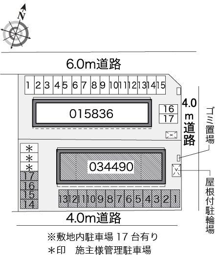 萩野ＳＭＩＬＥ(34490)の駐車配置図