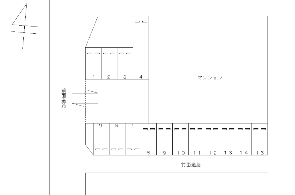 FKルミエール平町駐車場の駐車配置図