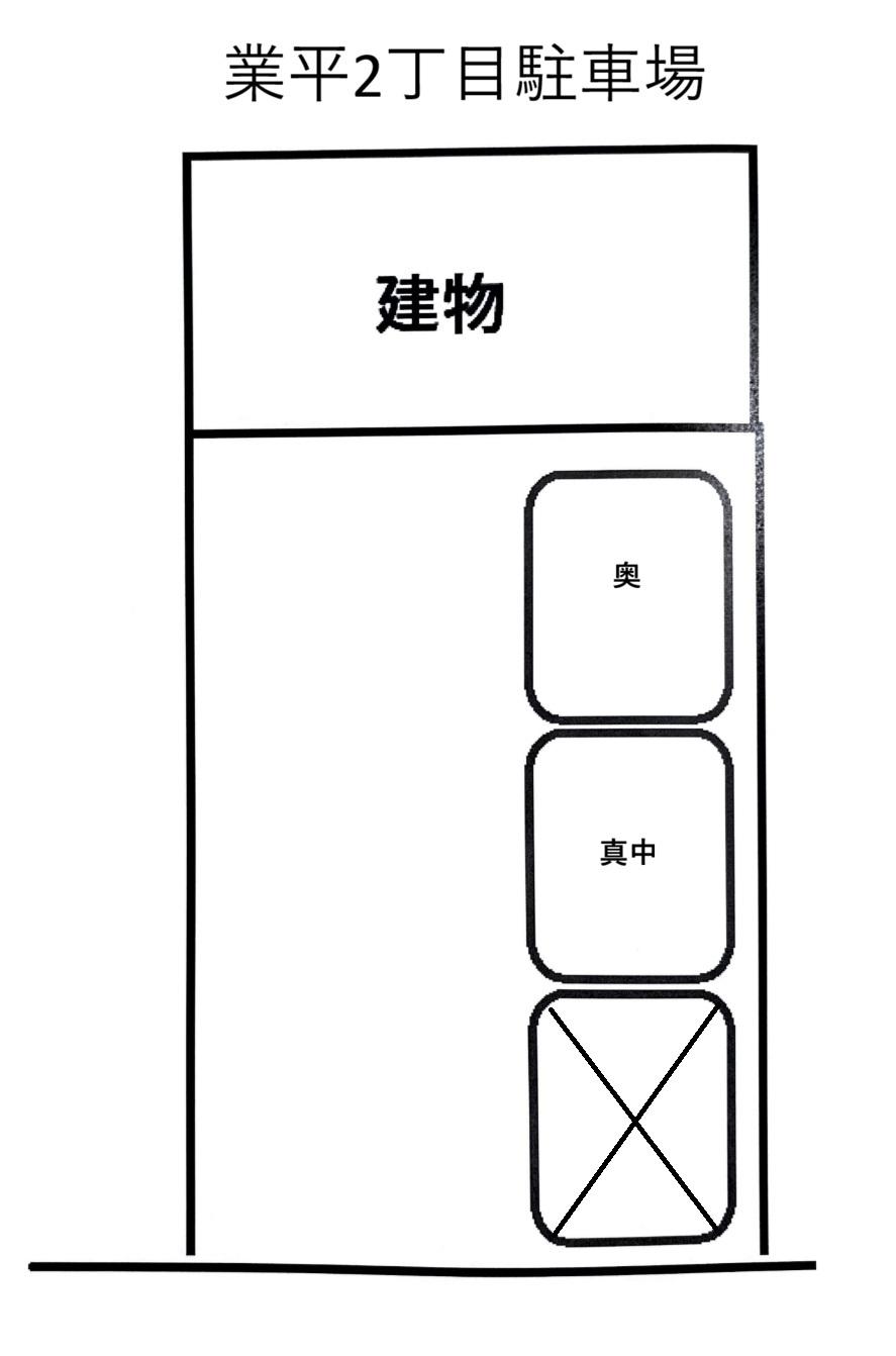業平2丁目駐車場の駐車配置図