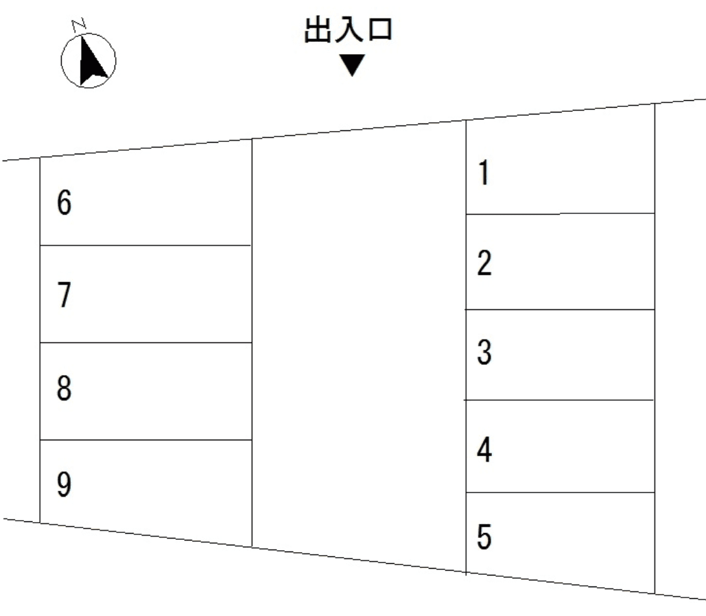ゆたか寿司月極駐車場の駐車配置図