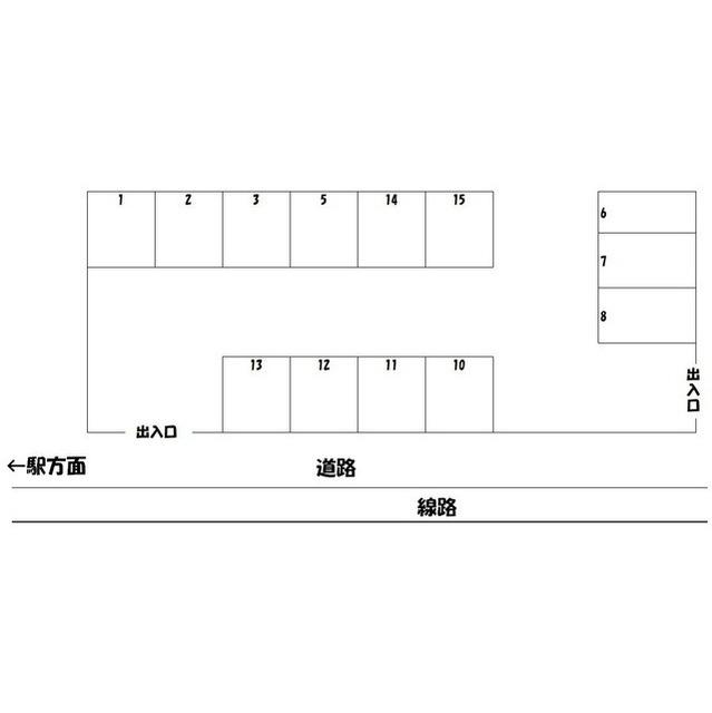 常陽駐車場4の駐車配置図