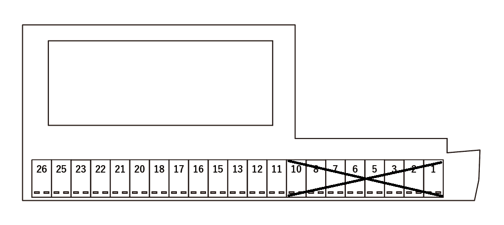 アムール 野村Ⅲ 駐車場の駐車配置図