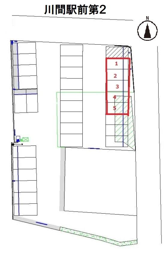 川間駅前第２の駐車配置図