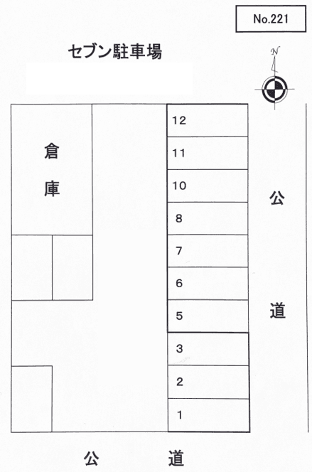 セブン駐車場の駐車配置図