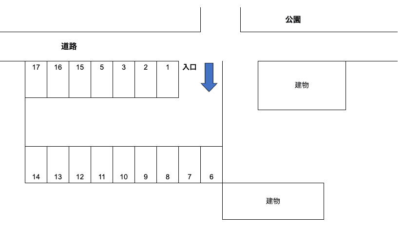 三原Ｋ１駐車場の駐車配置図