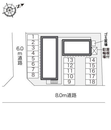 サンライズ長濱(27982)の駐車配置図