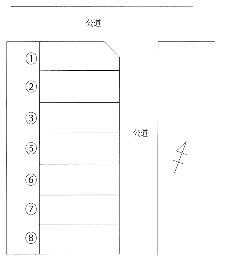 猪又駐車場の駐車配置図