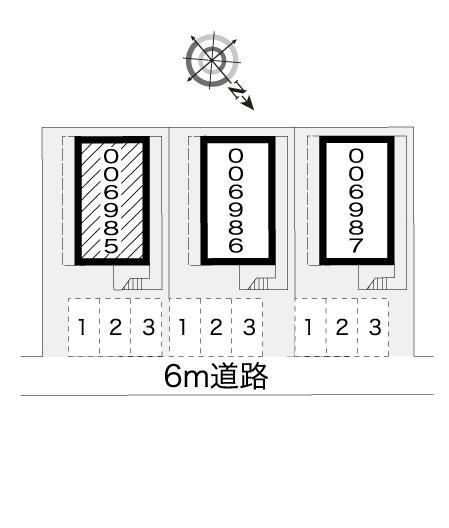 島田黒石第１(6985)の駐車配置図