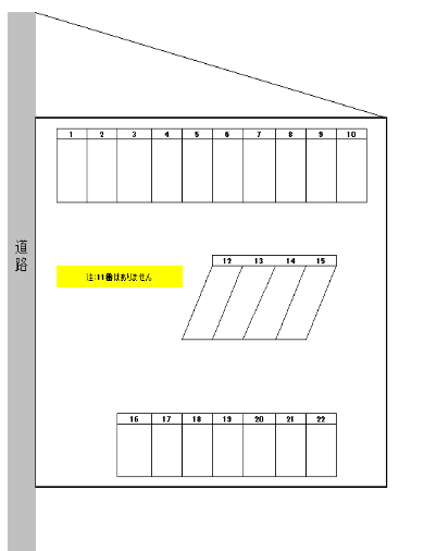 桜・里村駐車場の駐車配置図