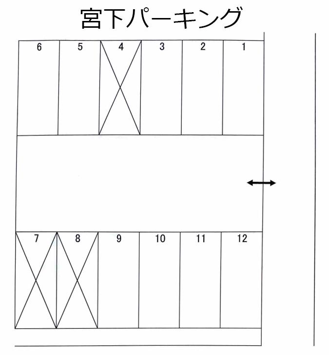 宮下パーキングの駐車配置図