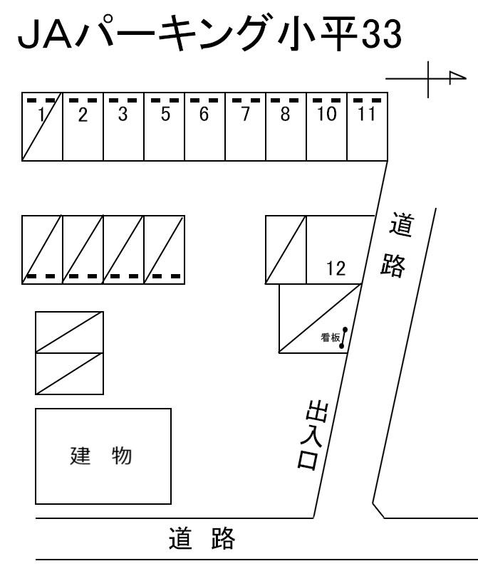 ＪＡパーキング小平33の駐車配置図