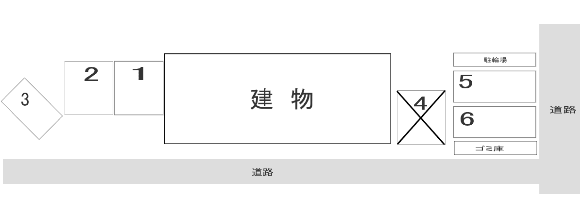 ﾚｰﾍﾞﾝﾄ若久の駐車配置図
