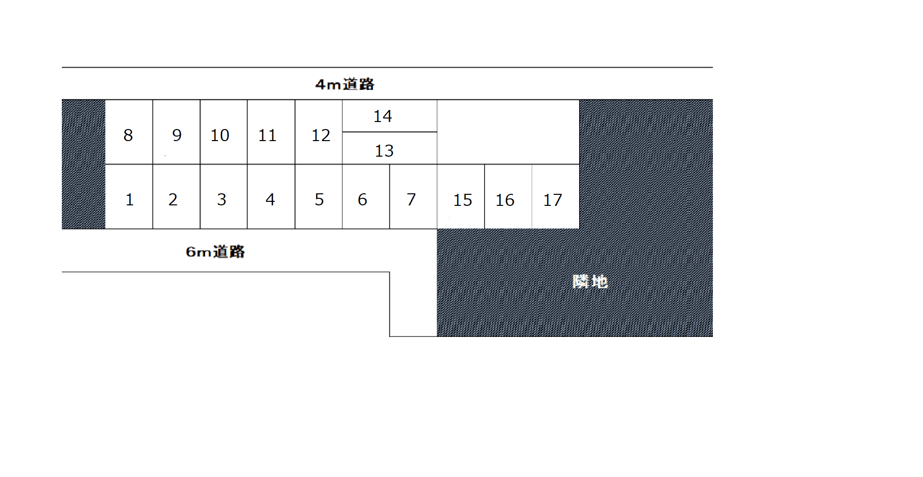 小泉興産　大穴駐車場の駐車配置図
