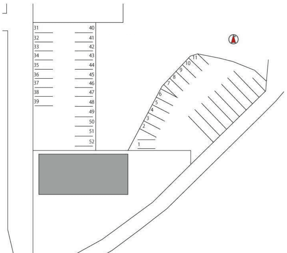 和田町8-5S駐車場の駐車配置図