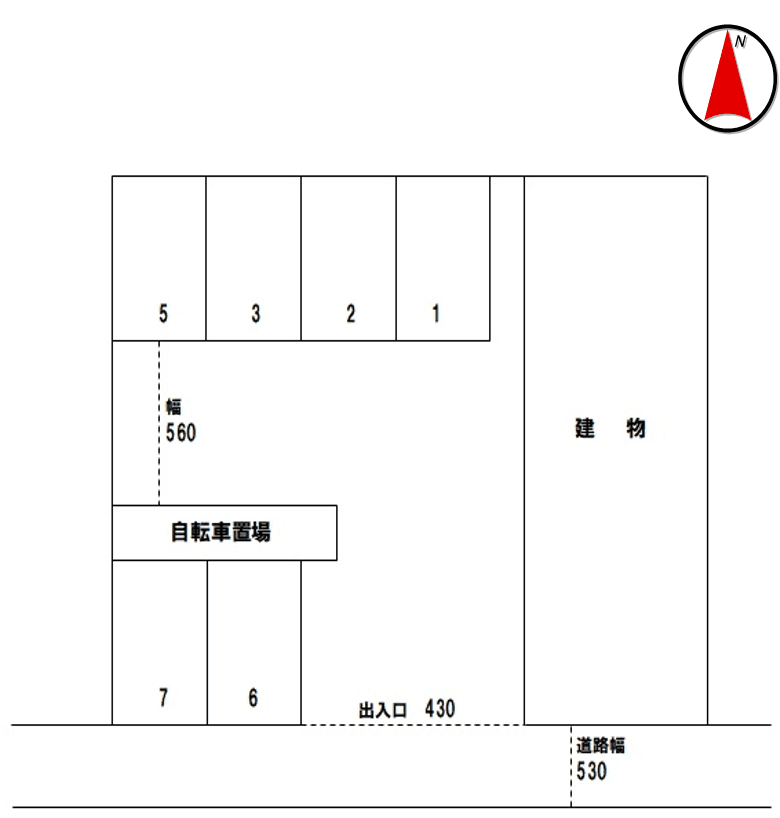 ハピネスYIモータープールの駐車配置図