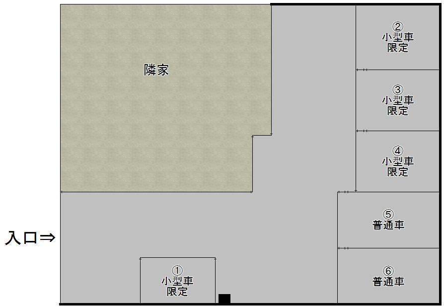 ジョイフル松尾中津口パーキングの駐車配置図