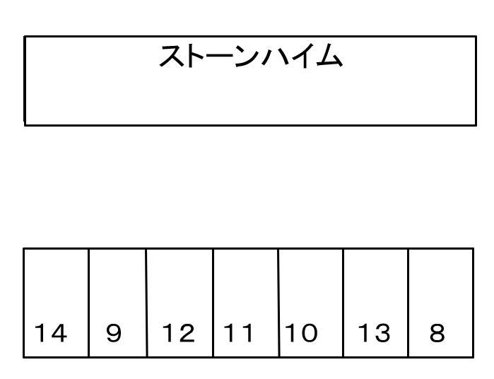 岡本駐車場の駐車配置図