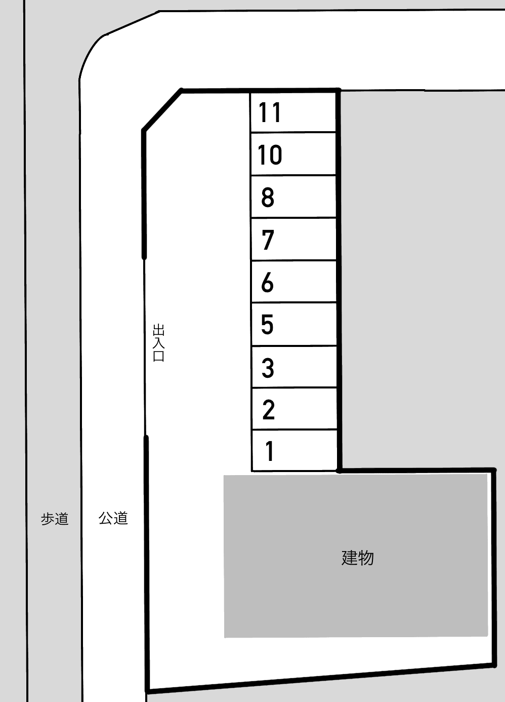 シェモア駐車場の駐車配置図