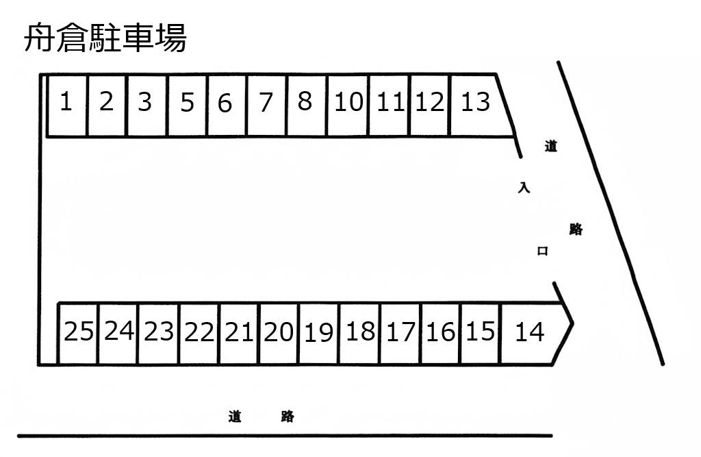 舟倉駐車場の駐車配置図