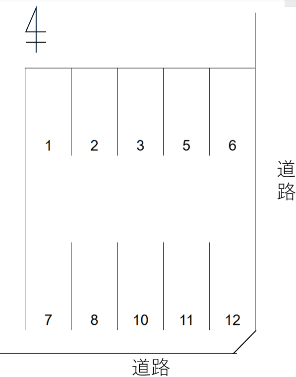 071荒中町の駐車配置図