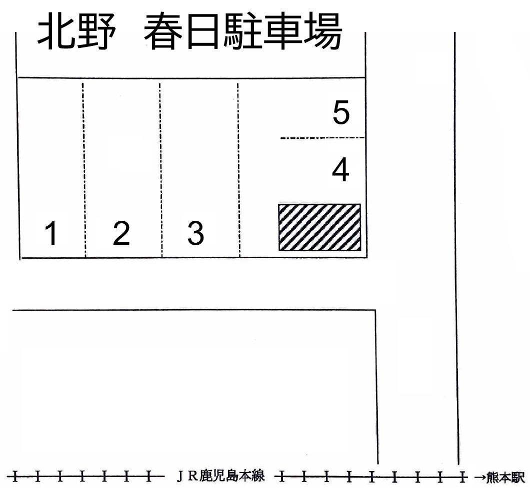 北野　春日駐車場の駐車配置図