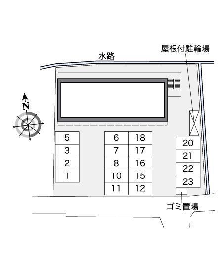 松山インターⅡ(39825)の駐車配置図