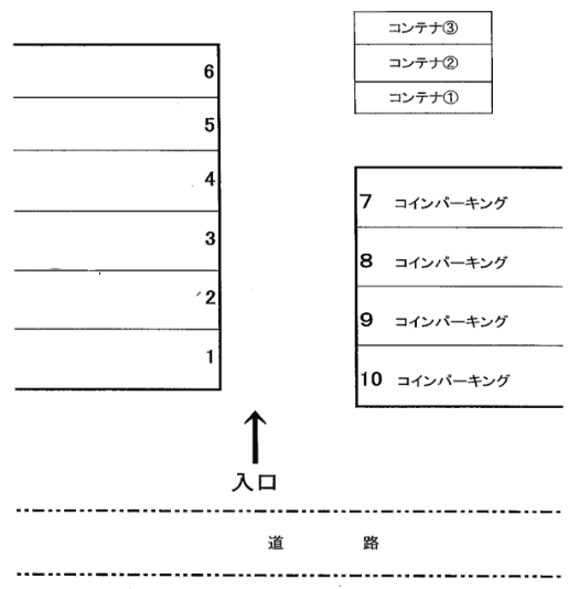 長住3丁目スター駐車場の駐車配置図