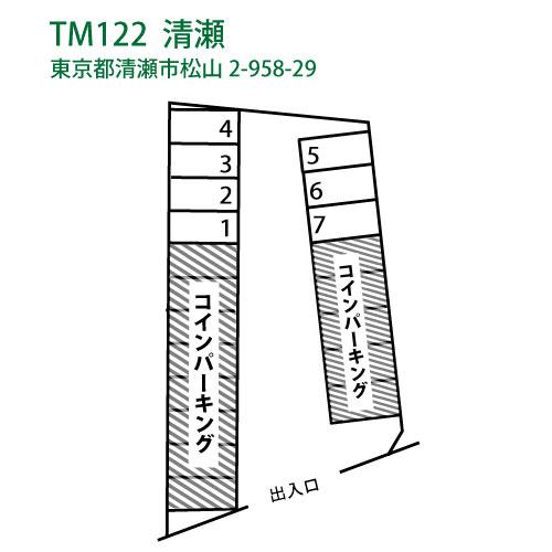 TERIOS MONTHLY122清瀬の駐車配置図