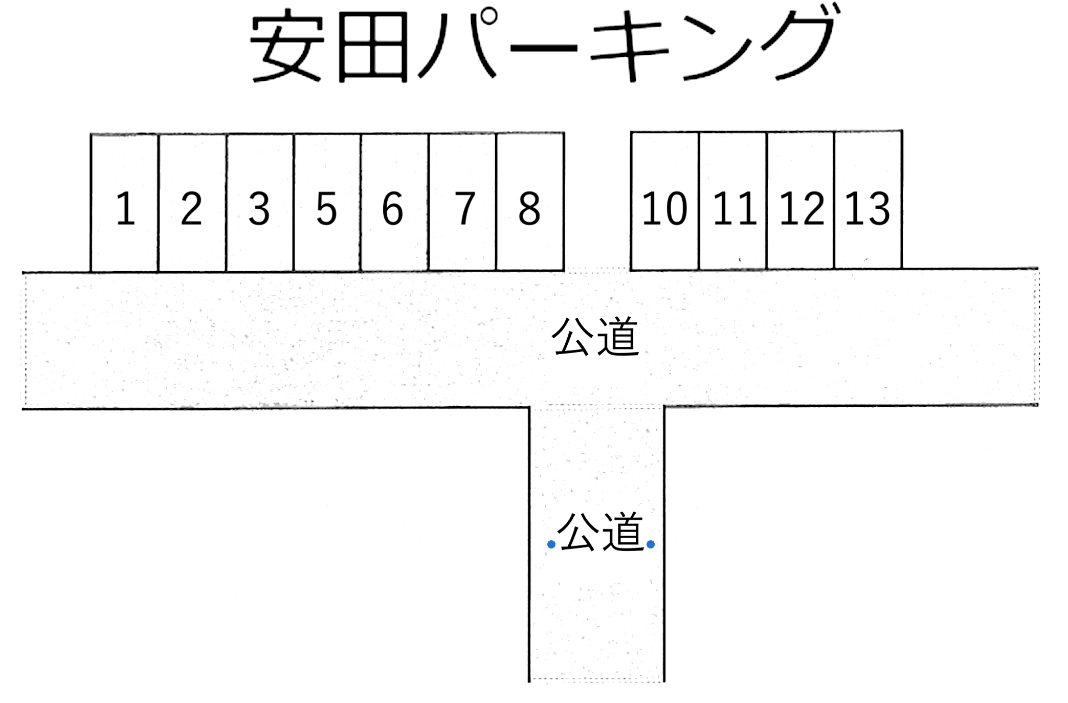 安田パーキングの駐車配置図
