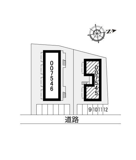 フローラルパレスＡ(7545)の駐車配置図