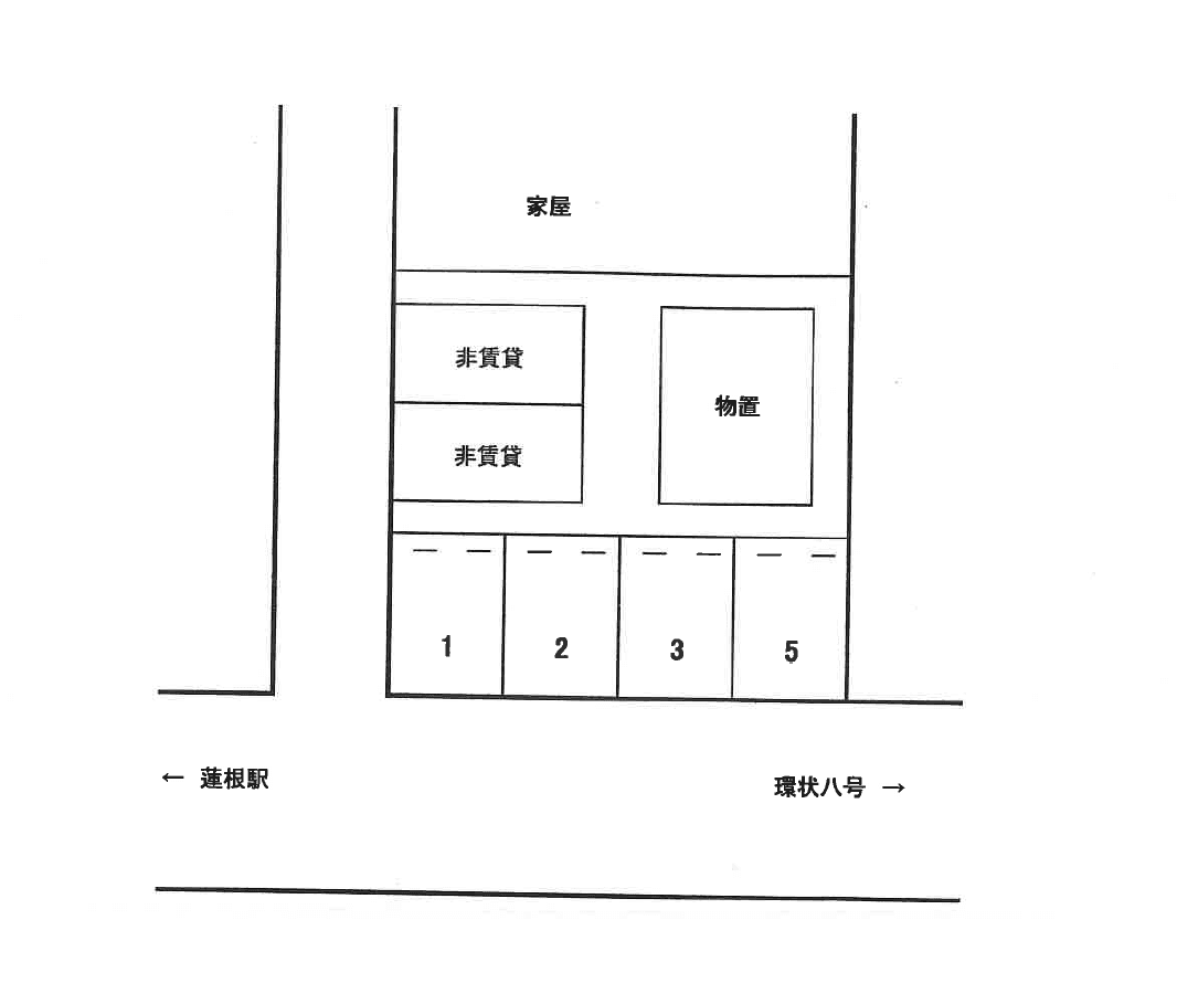 蓮根駅前通駐車場の駐車配置図