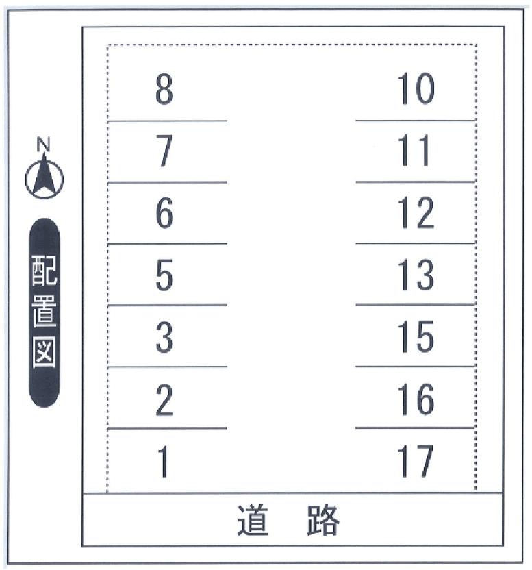 光陽2丁目MOパーキングの駐車配置図