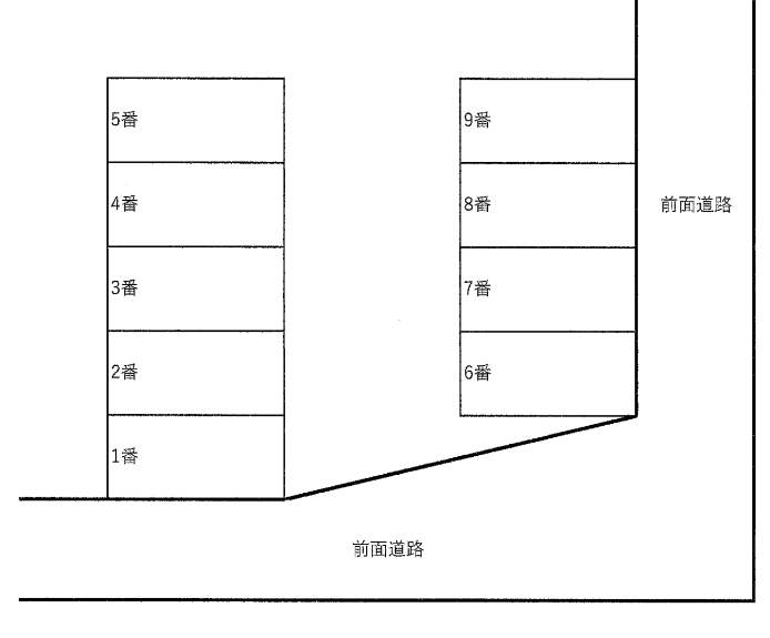 石井駐車場の駐車配置図