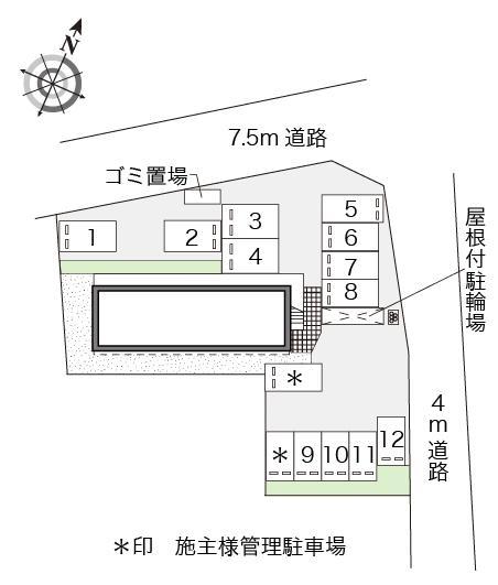 松ヶ岡(15421)の駐車配置図