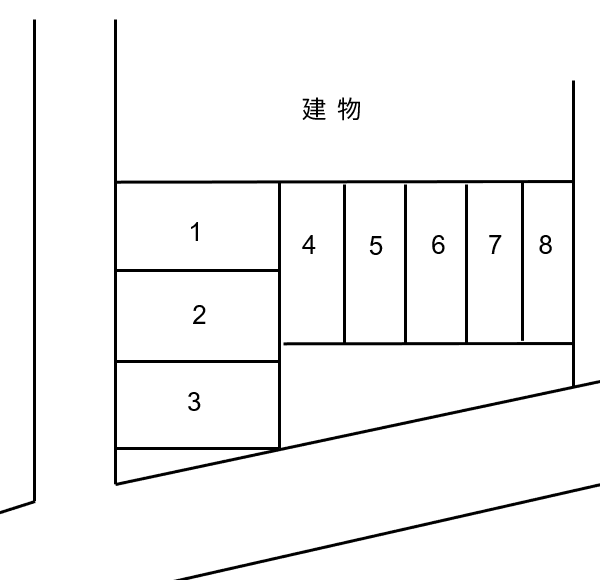 東新町駐車場の駐車配置図