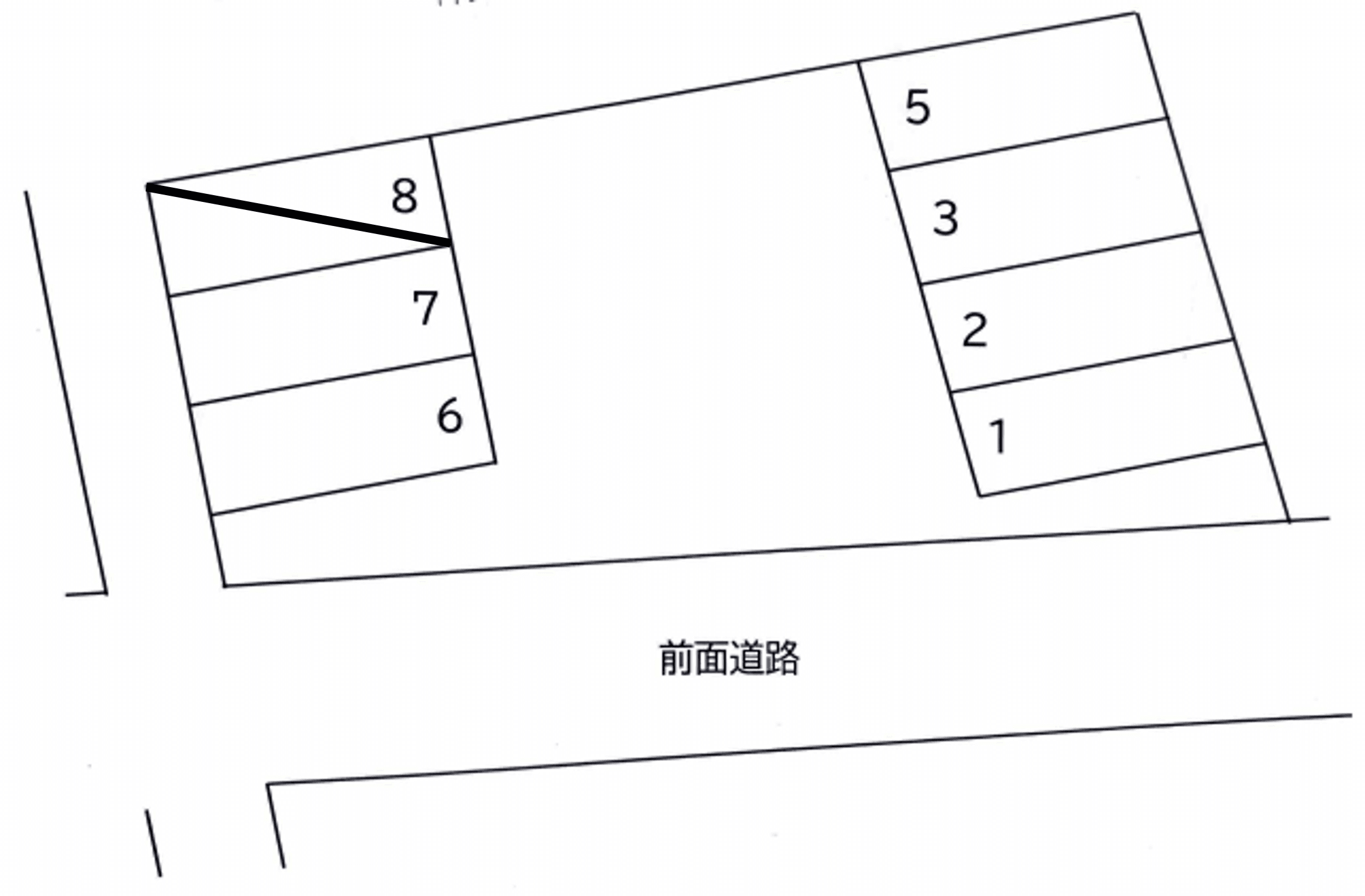高砂7-10駐車場の駐車配置図