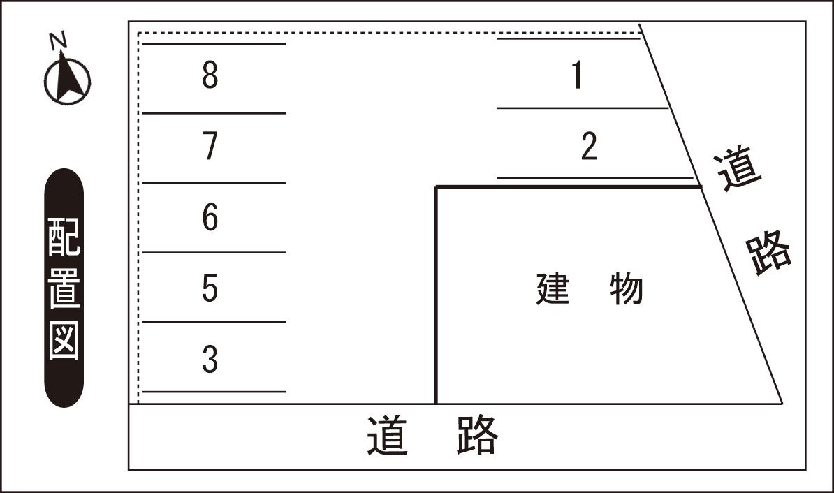 石塚パーキングの駐車配置図
