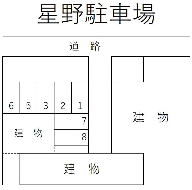 星野駐車場の駐車配置図