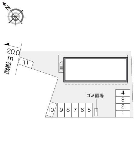 富田(22749)の駐車配置図