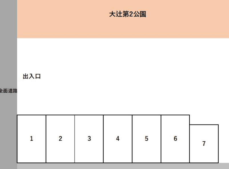 香月第2駐車場の駐車配置図