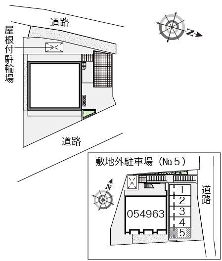 レオパレススペランサ明花(43848) 敷地外駐車場の駐車配置図