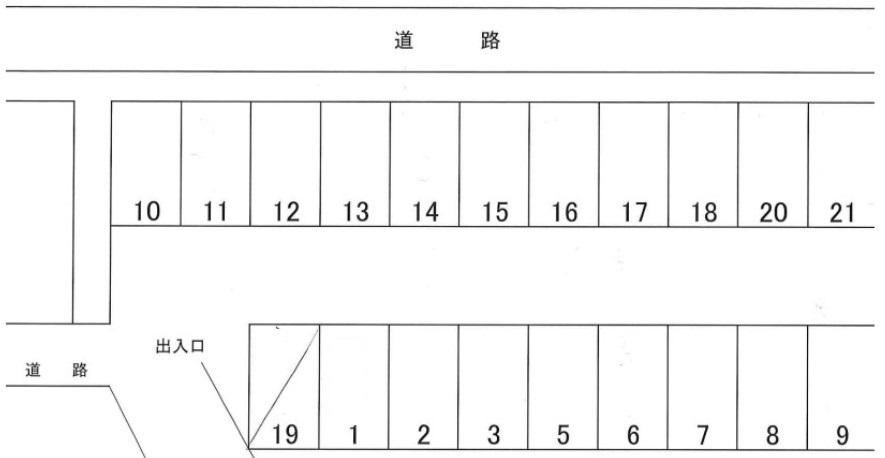 長谷部駐車場の駐車配置図