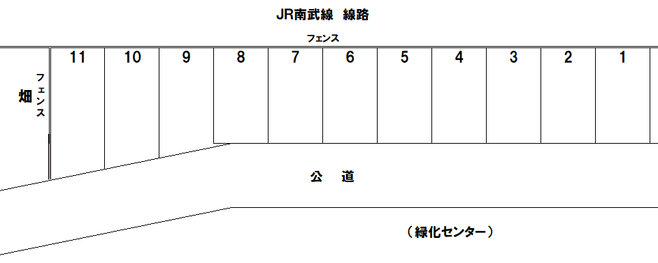 正地清一駐車場の駐車配置図