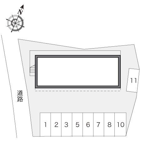 ＶｉｌｌａＣｒｅｓｔ(16811)の駐車配置図