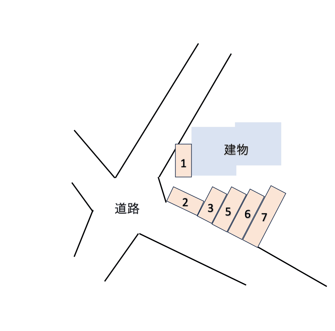 リバーハイツの駐車配置図