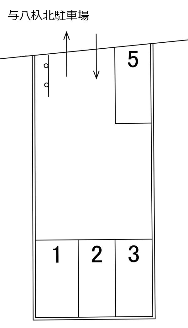 与八杁北駐車場の駐車配置図