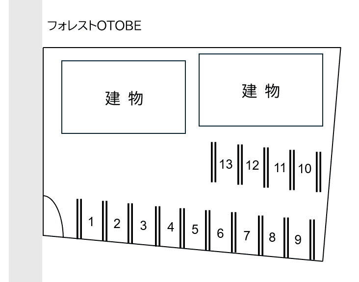 FKフォレストＯＴＯＢＥ駐車場の駐車配置図