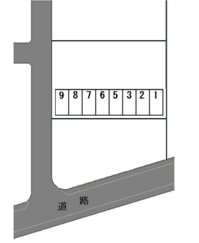 高倉駐車場の駐車配置図